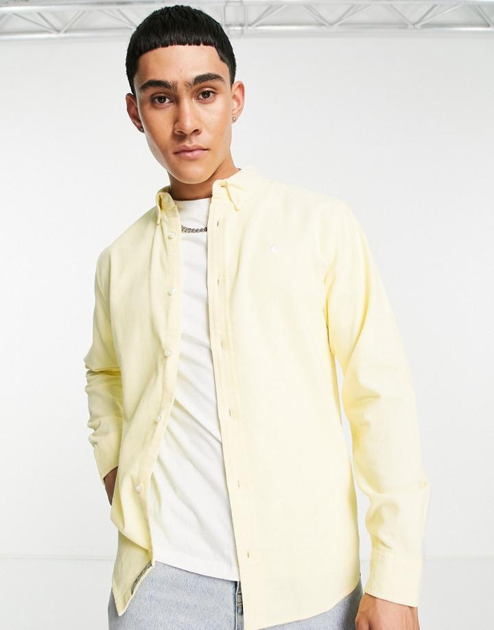 Carhartt Wip Madison Cord Shirt In Soft Yellow