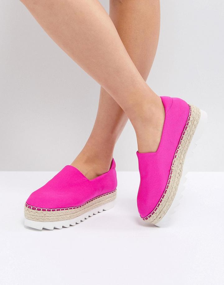 Asos Jak Chunky Espadrilles - Pink