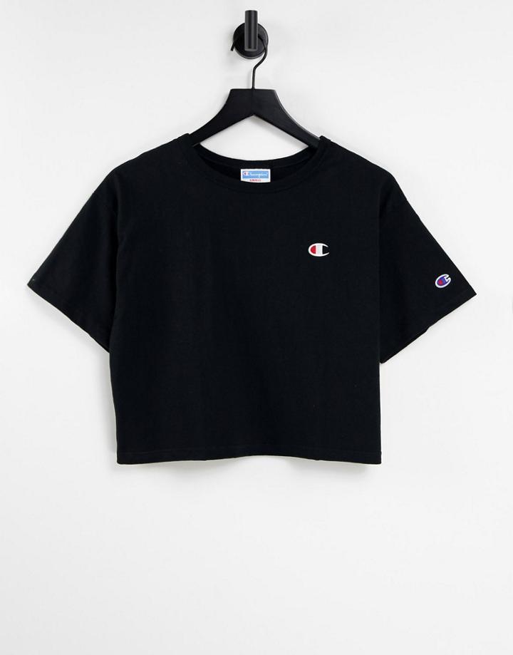 Champion Cropped T-shirt In Black