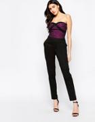 Liquorish Bandeau Jumpsuit - Black