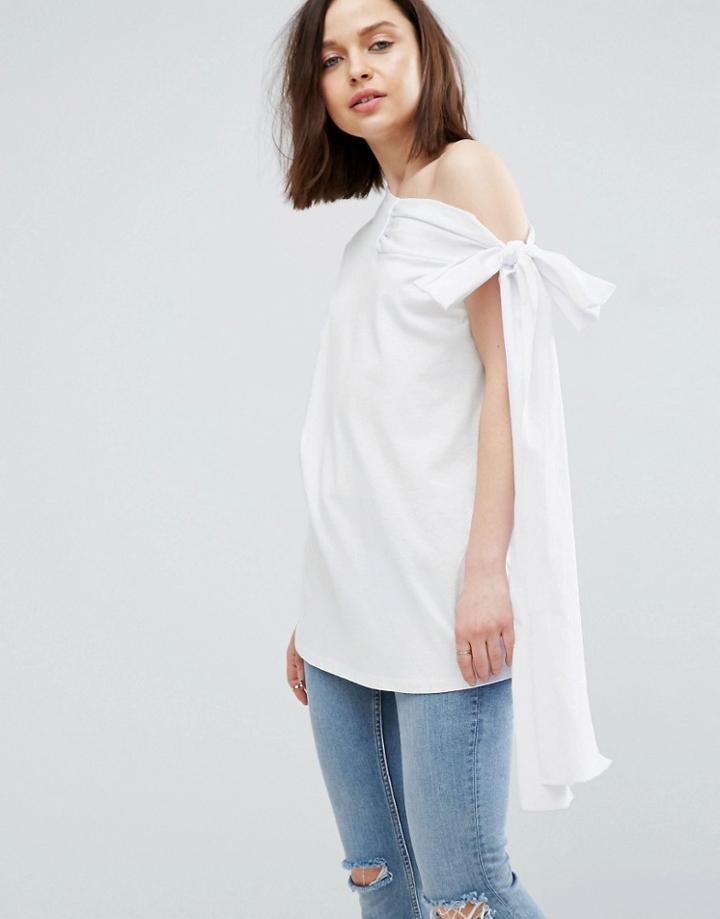Asos T-shirt With Bowside - Pink