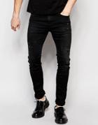 Vivienne Westwood Anglomania Skinny Fit Jeans With All Over Rips - Black