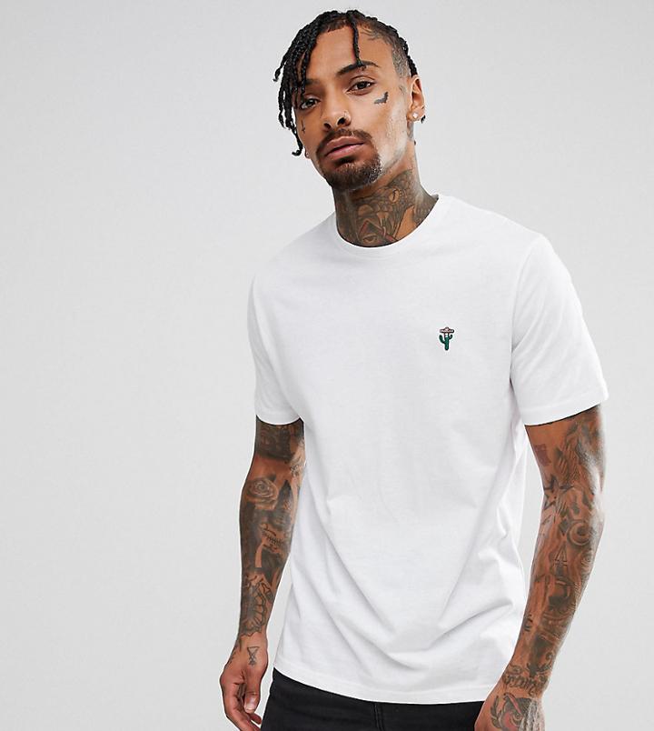 Brooklyn Supply Co T-shirt With Cactus Embroidery - White