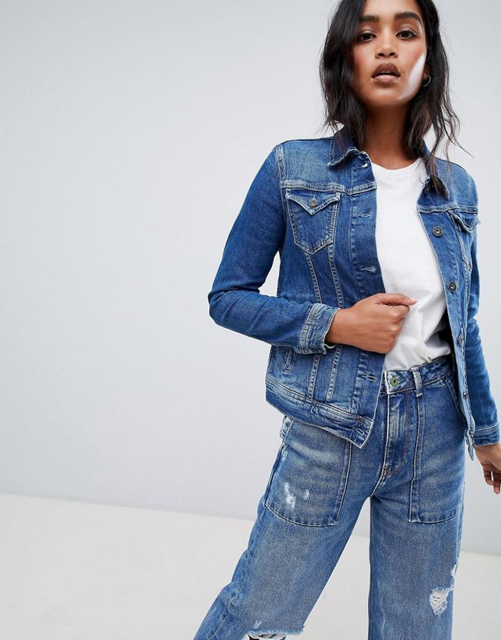 Pepe Jeans Denim Trucker Jacket-blue