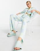 Asos Design Open Stitch Pants In Checkerboard Pattern - Part Of A Set-multi