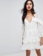 Stevie May Embroidered Mini Dress - White