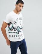 Jack & Jones Originals T-shirt With Wrap Around Print - White