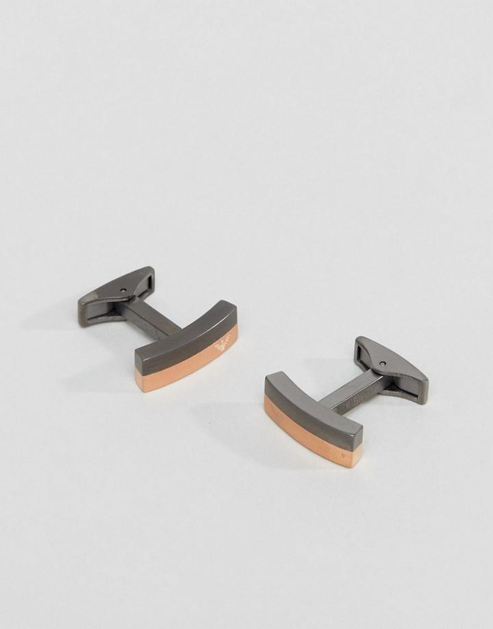 Emporio Armani Logo Cufflinks - Black