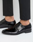Dune Putney Monk Strap Shoe - Black