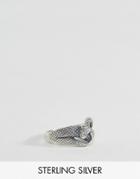 Asos Sterling Silver Ring With Wrap Around Snake Design - Silver
