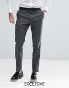 Heart & Dagger Slim Suit Pants In Fleck Check - Gray