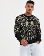 Bolongaro Trevor Foil & Embroidery Sweat-black