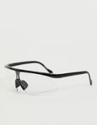 Asos Design Clear Lens Visor Sunglasses - Clear