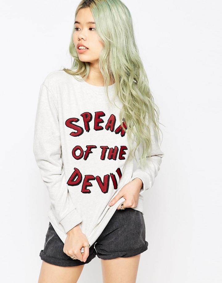 A Question Of Speak Of The Devil Sweatshirt - White
