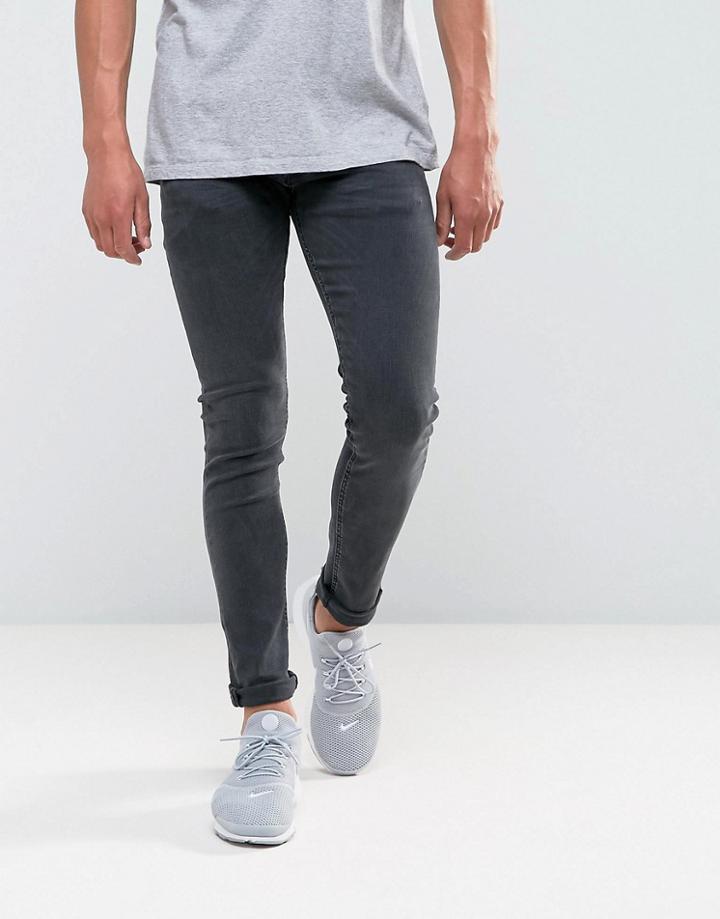 Replay Jondrill Skinny Power Stretch Jeans Washed Black - Black