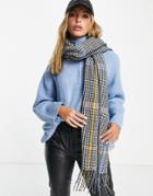 French Connection Mini Check Scarf In Black