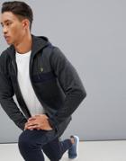 Farah Sport Millbrae Tech Zip-thru Colour Block Hooded Sweat In Navy - Navy
