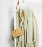Asos Design Tall Trapeze Mini Oversized Shirt Dress In Light Khaki-green