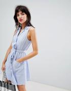 Mango Sleeveless Pocket Detail Dress - Blue