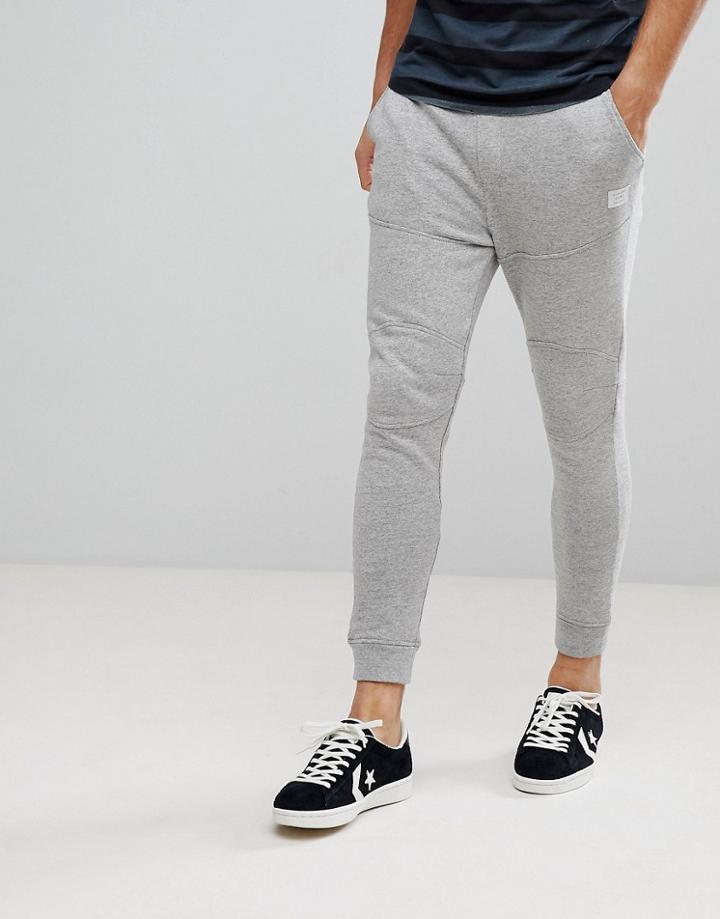 Jack & Jones Core Joggers With Engineered Knee Detail - Gray