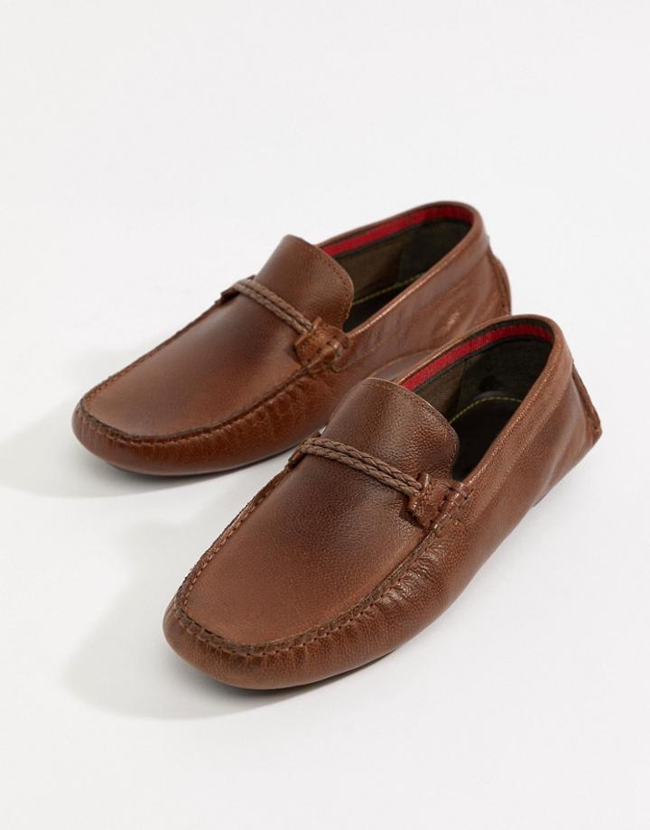River Island Leather Loafers In Tan - Tan