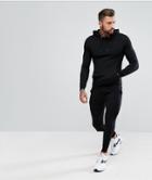 Asos Tracksuit Set Extreme Super Skinny Jogger/muscle Hoodie Black Save - Black