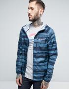 Columbia Flash Forward Windbreaker Jacket Mountain Camo Lightweight In Blue - Blue