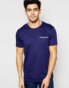 Brave Soul T-shirt In Sleeve Dot Print - Navy