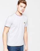 Lyle & Scott Ringer T-shirt With Eagle Logo In Gray - Gray