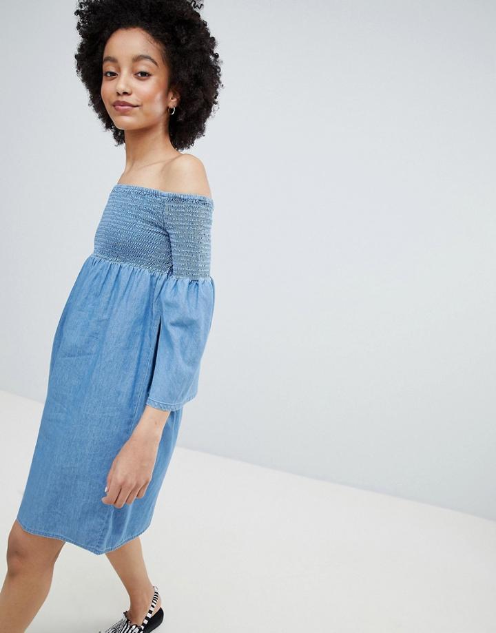 Only Denim Smock Dress - Blue