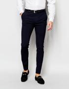 Selected Homme Super Skinny Suit Pants With Stretch - Navy