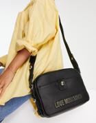 Love Moschino Mini Front Pocket Shoulder Bag In Black
