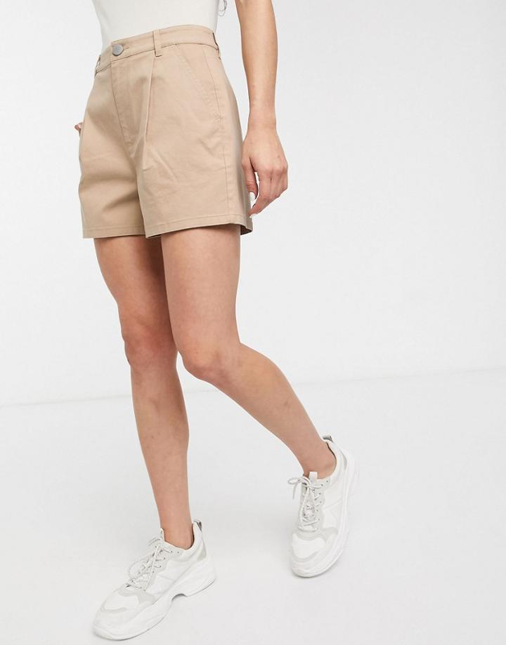 Asos Design Chino Short In Stone-neutral