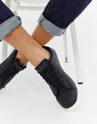 Jack & Jones Sneaker In Black With Back Taping - Black