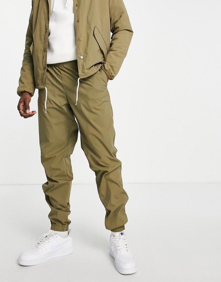 Jack & Jones Core Nylon Slim Pant In Brown - Part Of A Set