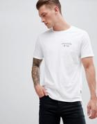 Burton Menswear T-shirt With Chest Embroidery Motif In White - White