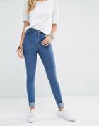 Noisy May Lexi High Rise Skinny Jeans - Blue