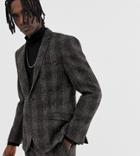 Heart & Dagger Slim Suit Jacket In Brown Harris Tweed