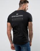 Good For Nothing Muscle T-shirt In Black With Reflective Back Print - Black