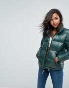 Tommy Jeans High Shine Padded Down Jacket - Green