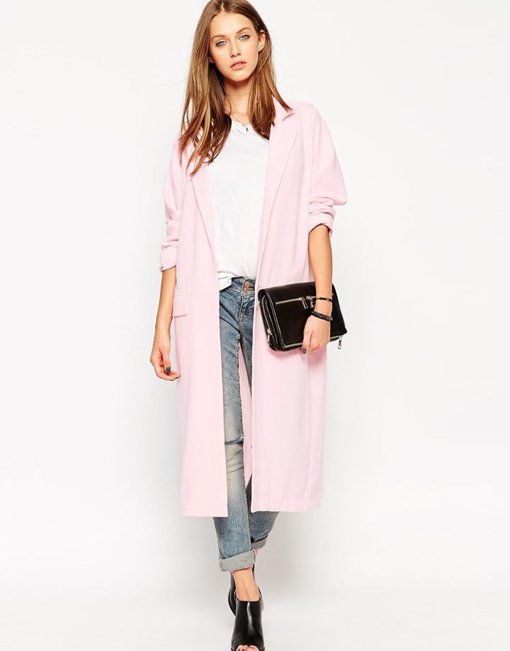 Asos Duster Coat - Dusky Green $72.00
