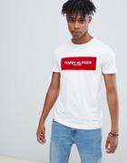 Tommy Hilfiger Box Logo Print T-shirt In White - White