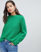 Only Oversize Rib Sweater - Green