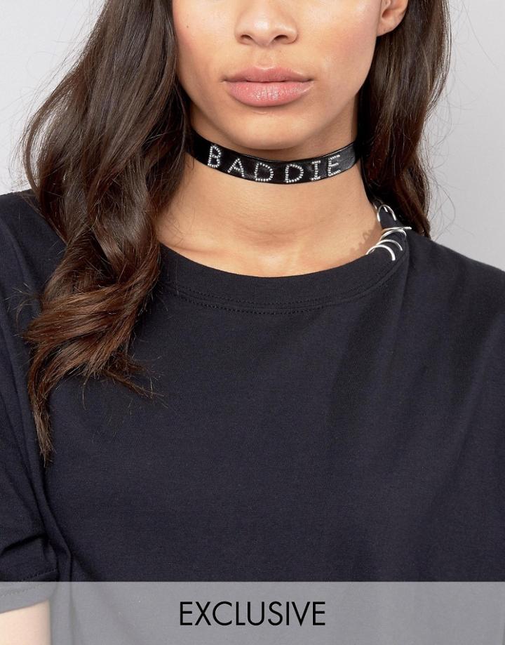 Sacred Hawk Baddie Stud Choker - Black