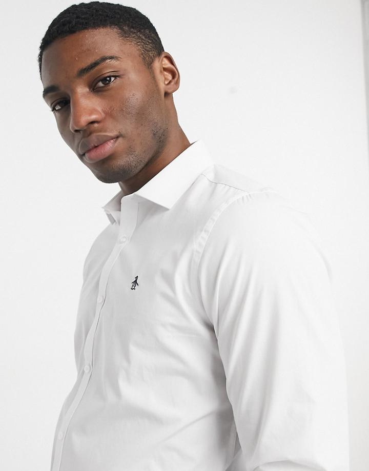 Original Penguin Plain Slim Fit Shirt In White