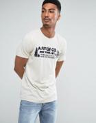Abercrombie & Fitch Slim Fit T-shirt Tech Logo In Light Brown - Brown