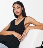 Asos Design Tall Ultimate Tank Top With Scoop Neck In Organic Cotton In Black
