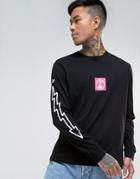 Element Snake Box Long Sleeve T-shirt In Black - Black