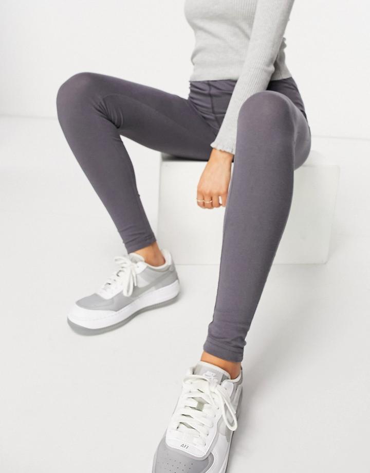 Public Desire Leggings With Seam Detail Set In Gray Blue-blues