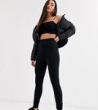Asos Design Tall Basic Stretch Super Skinny Sweatpants In Organic Cotton-black